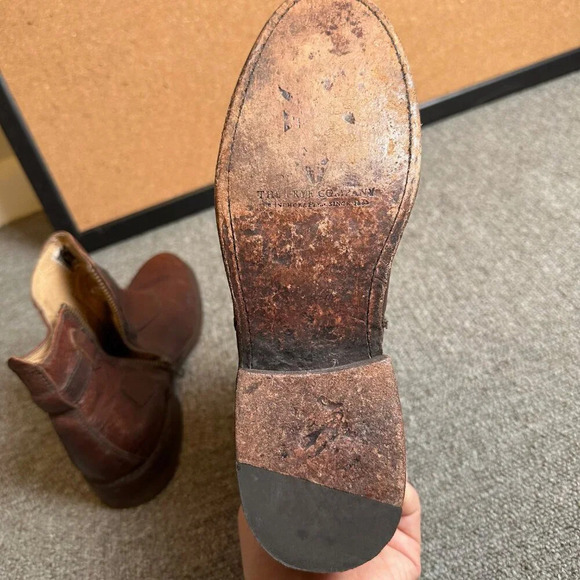 Frye JAYDEN CROSS STRAP Zipper Red Brown Boots Women US 6.5 B - Picture 7 of 7